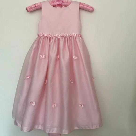 Cinderella Girls Pink Dress Dressy Formal Wedding Flower Girl Easter Zip Size 4 - Picture 1 of 11
